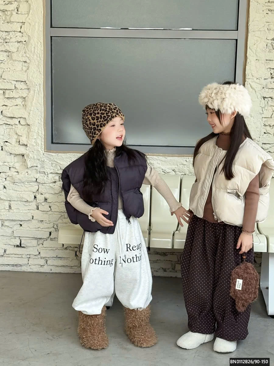 QUẦN NỈ IN CHỮ LÓT LÔNG DÁNG HIPHOP