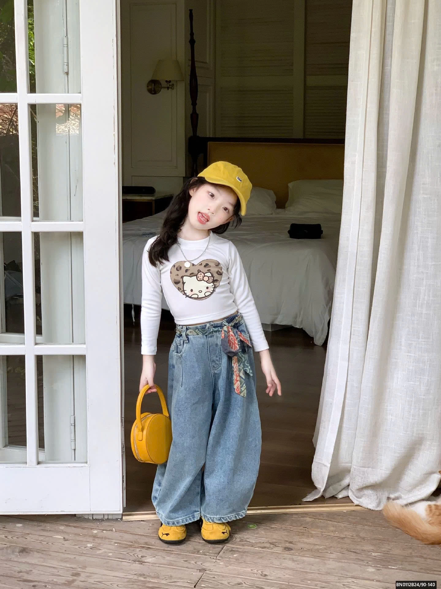 ÁO THUN CROPTOP MÈO DÀI TAY