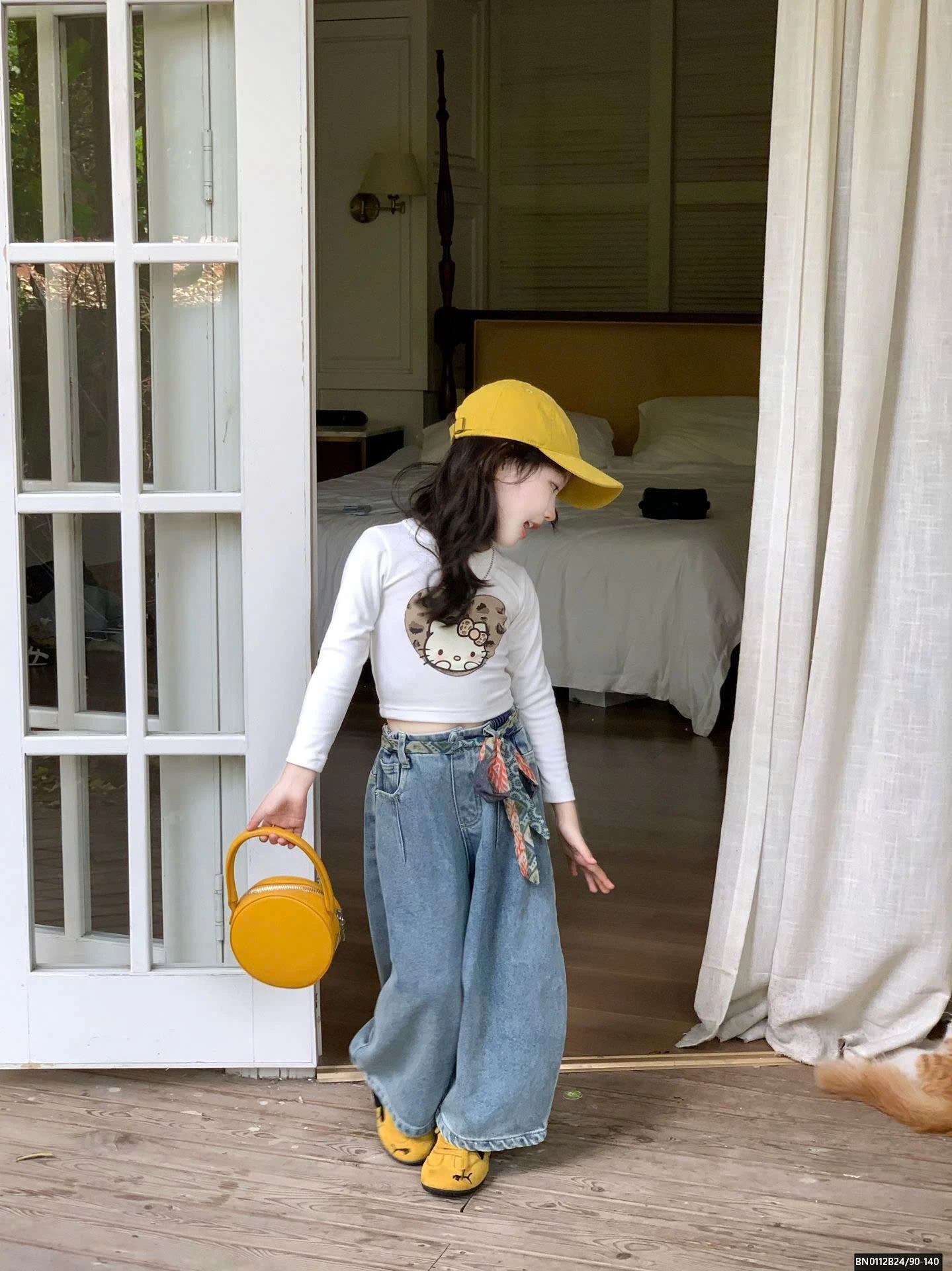 ÁO THUN CROPTOP MÈO DÀI TAY