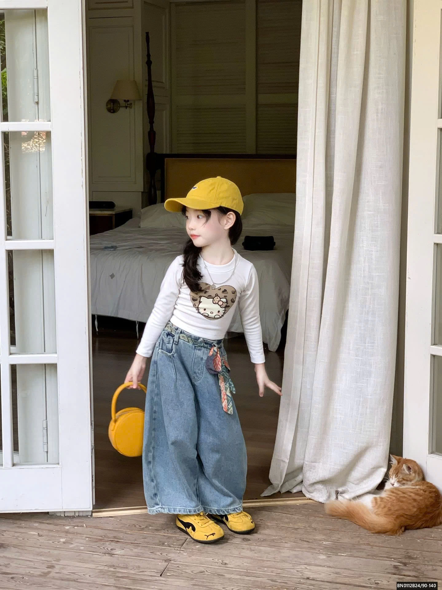 ÁO THUN CROPTOP MÈO DÀI TAY