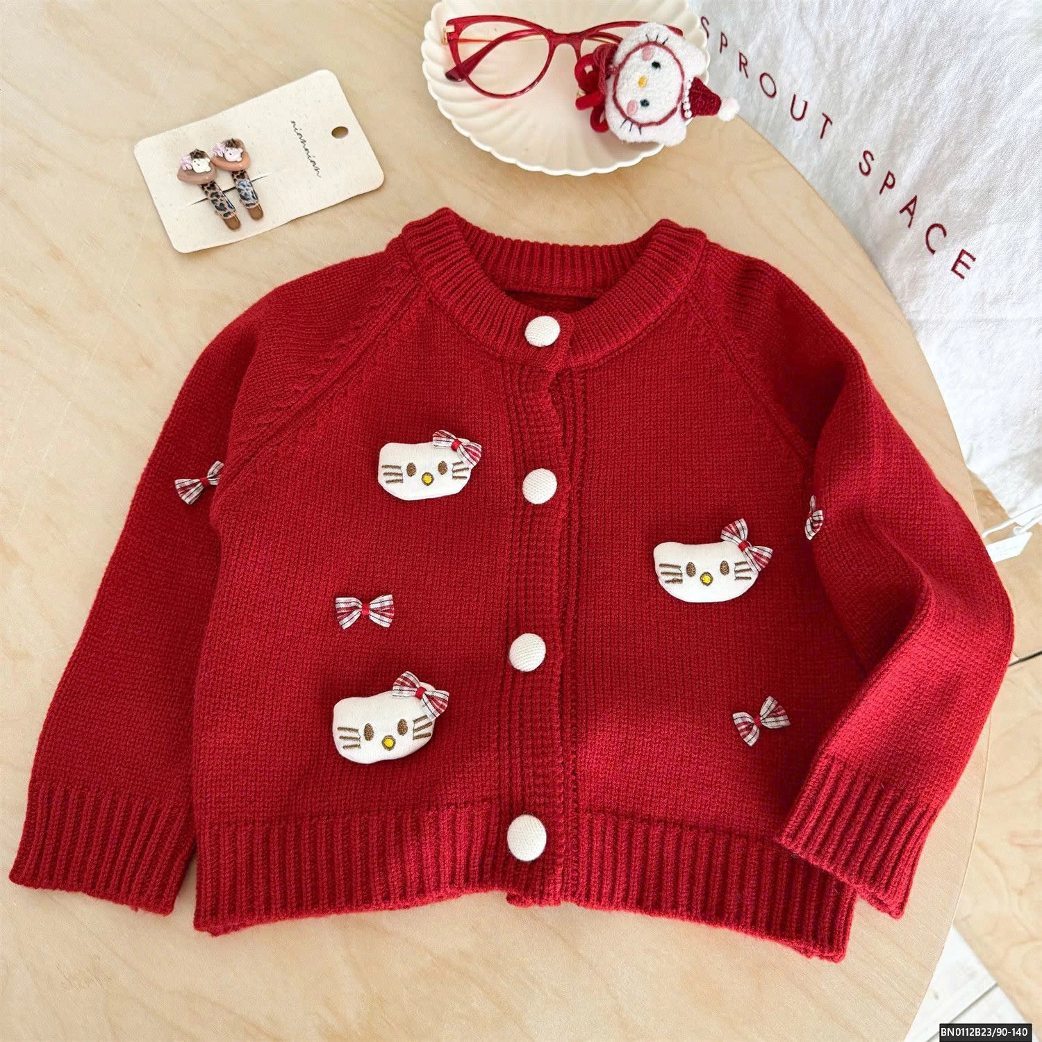 CARDIGAN KITTY XINH YÊU CHO BÉ GÁI