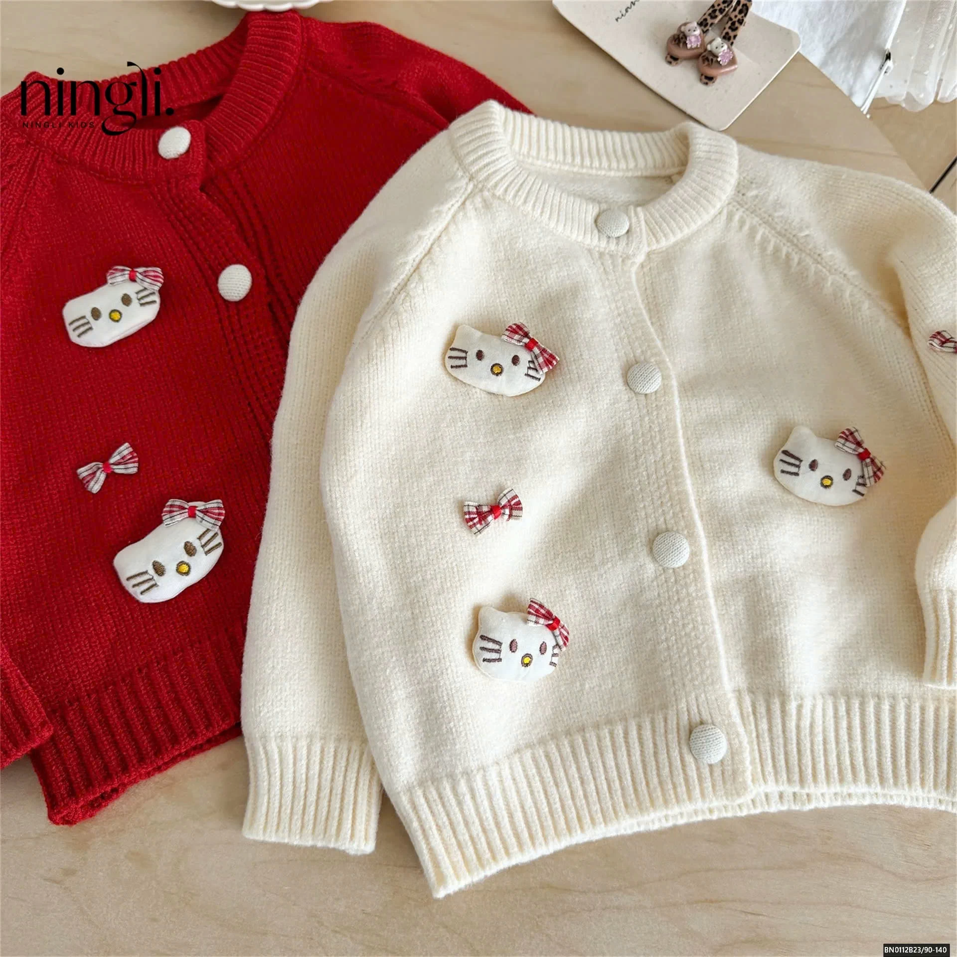 CARDIGAN KITTY XINH YÊU CHO BÉ GÁI
