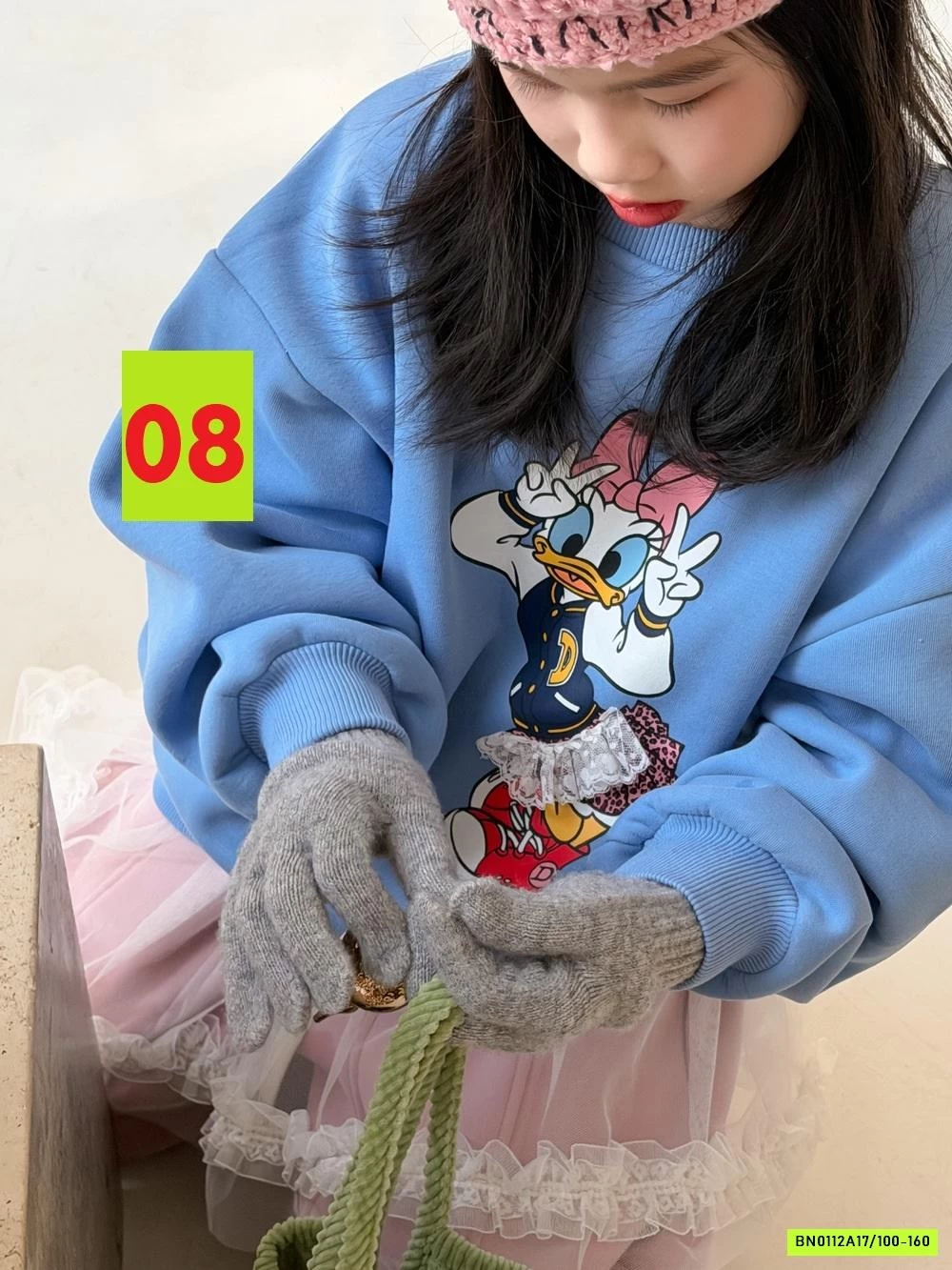 ÁO NỈ IN HÌNH KUMAI LÓT LÔNG CỪU