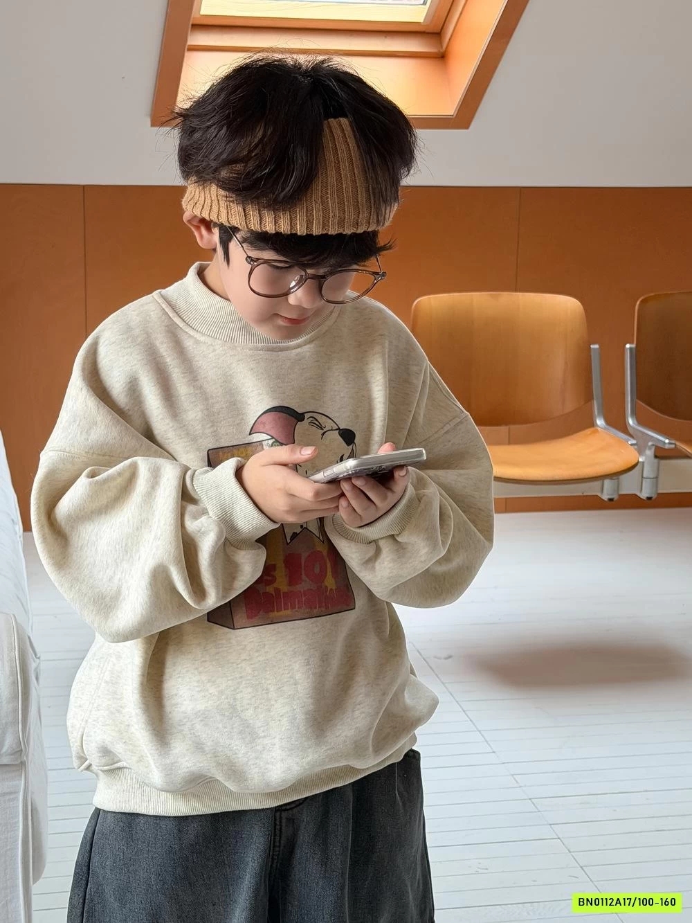 ÁO NỈ IN HÌNH KUMAI LÓT LÔNG CỪU