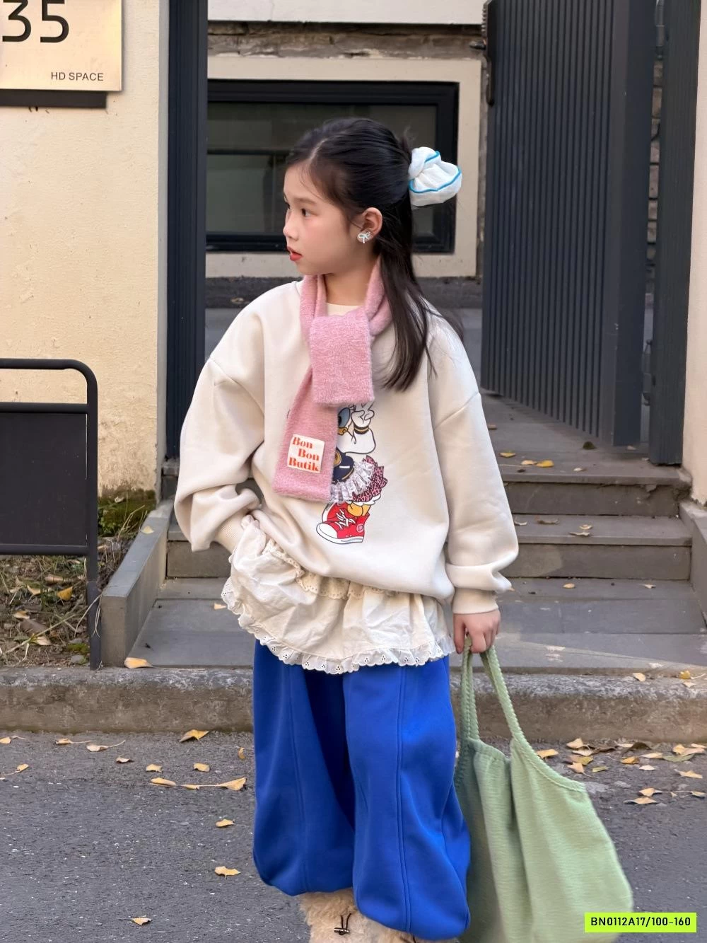 ÁO NỈ IN HÌNH KUMAI LÓT LÔNG CỪU