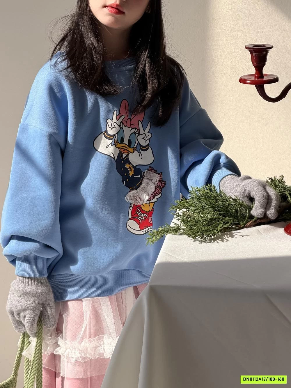 ÁO NỈ IN HÌNH KUMAI LÓT LÔNG CỪU