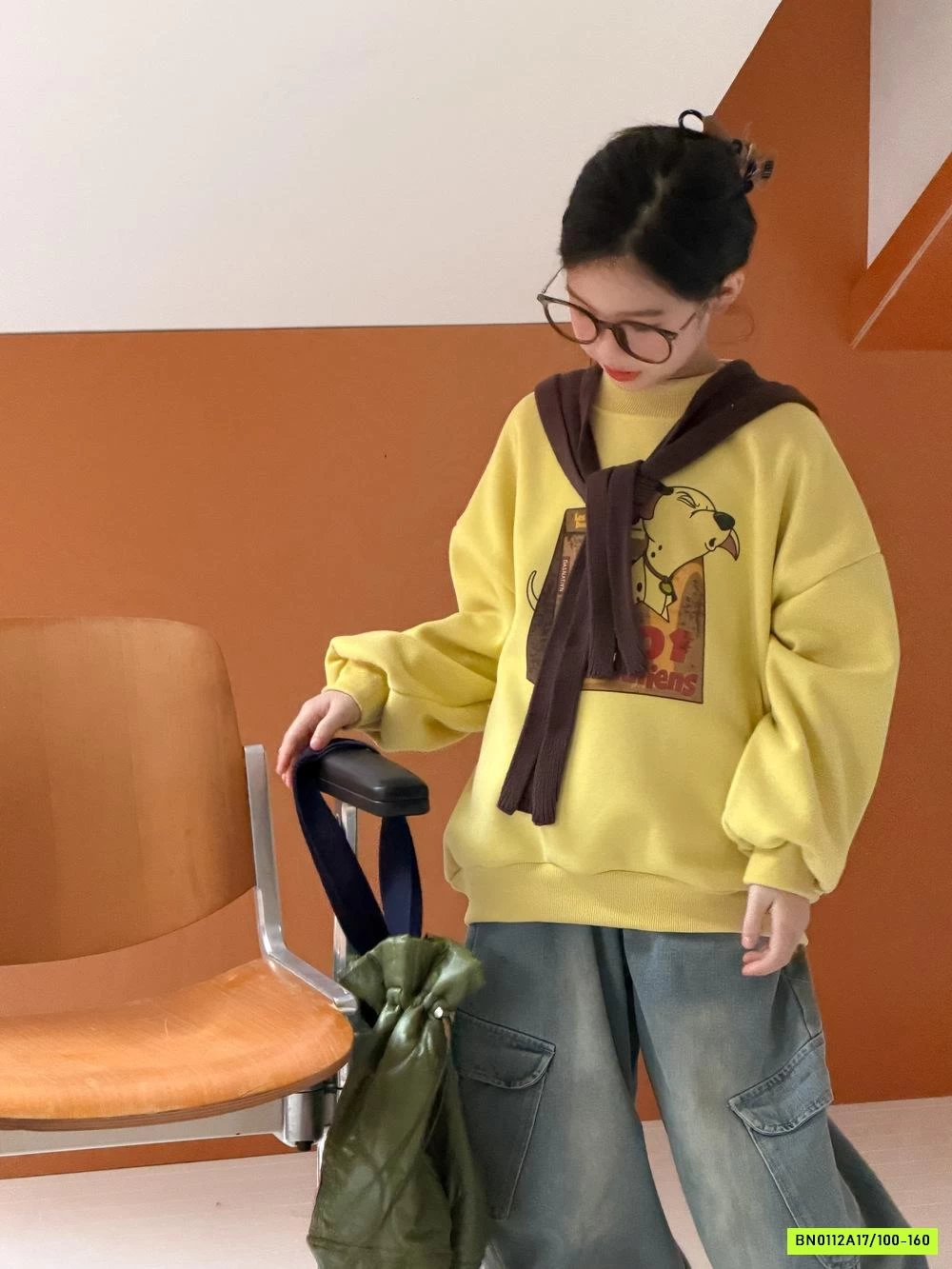 ÁO NỈ IN HÌNH KUMAI LÓT LÔNG CỪU