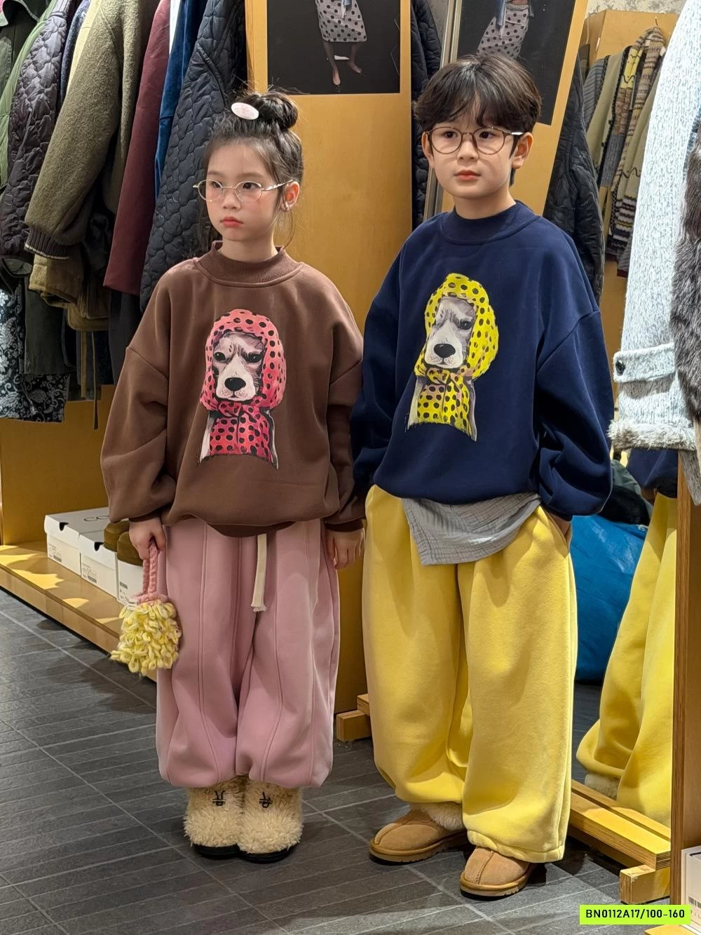 ÁO NỈ IN HÌNH KUMAI LÓT LÔNG CỪU