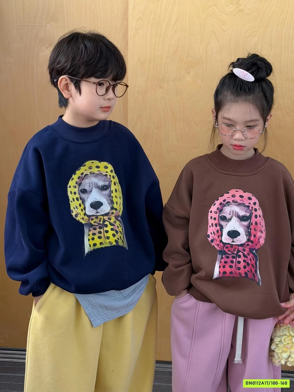 ÁO NỈ IN HÌNH KUMAI LÓT LÔNG CỪU