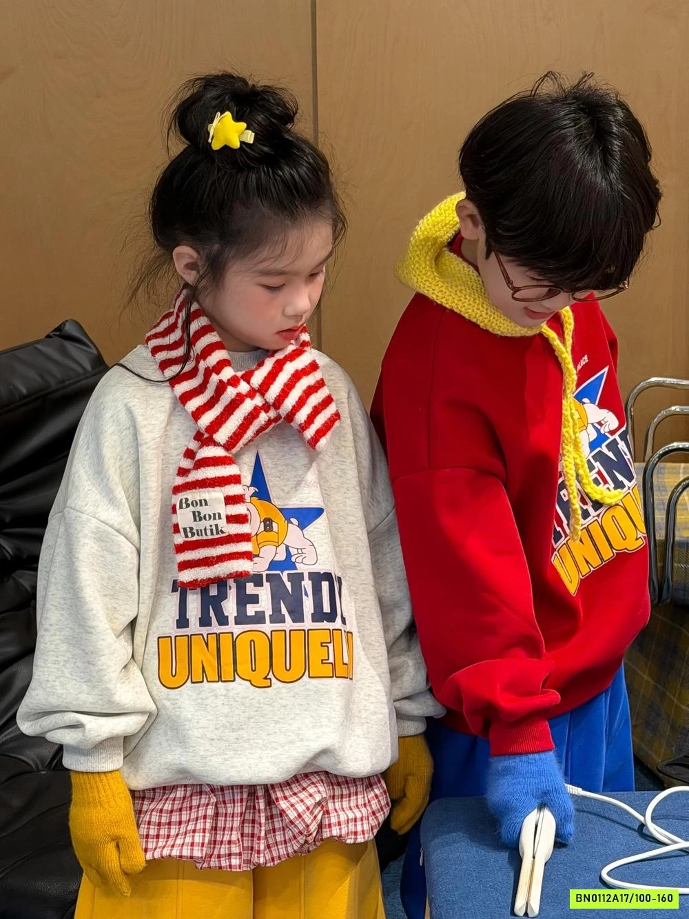 ÁO NỈ IN HÌNH KUMAI LÓT LÔNG CỪU