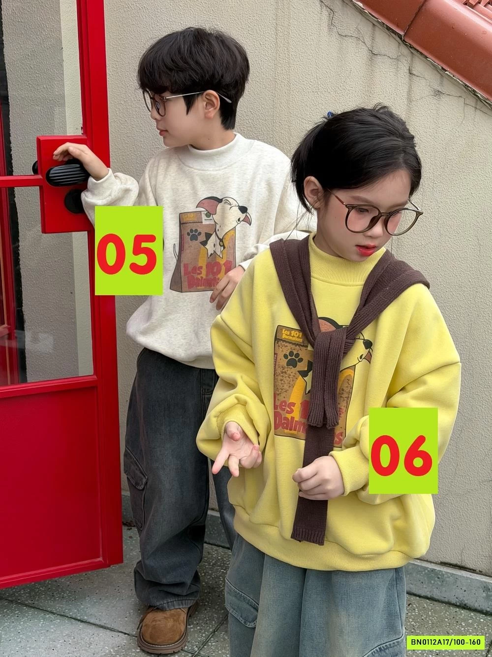 ÁO NỈ IN HÌNH KUMAI LÓT LÔNG CỪU