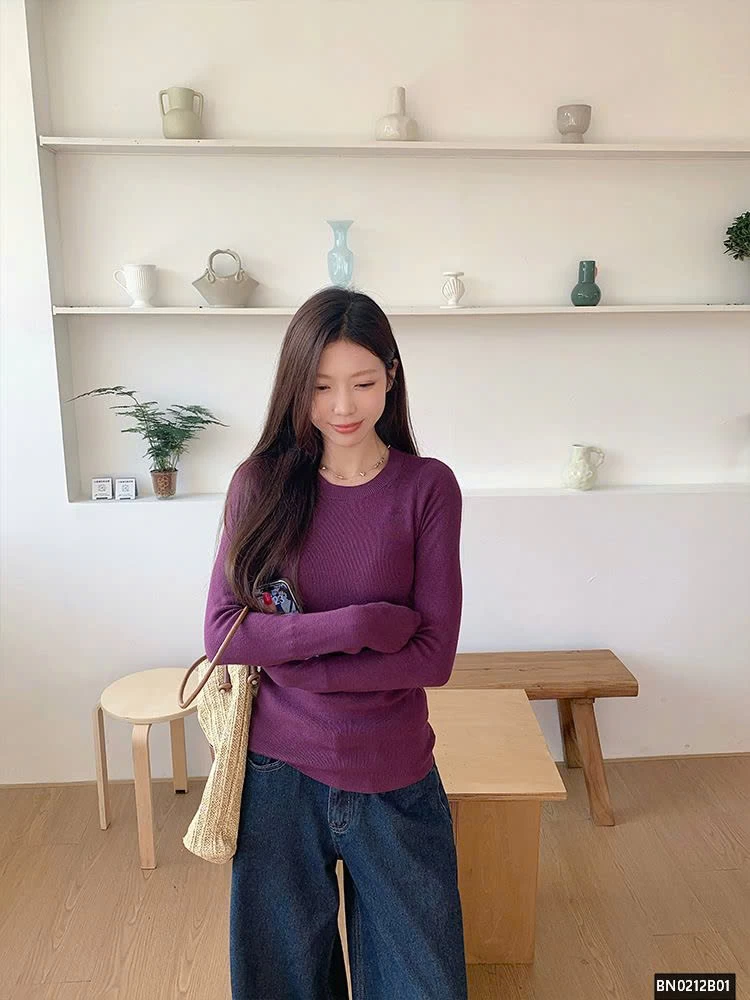 ÁO LEN TRƠN DỆT KIM NỮ