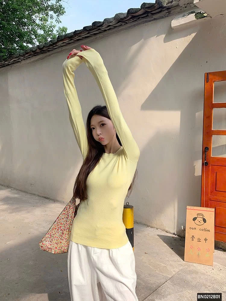 ÁO LEN TRƠN DỆT KIM NỮ