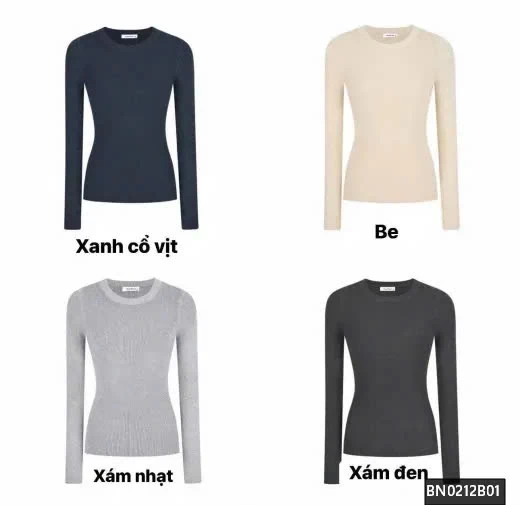 ÁO LEN TRƠN DỆT KIM NỮ