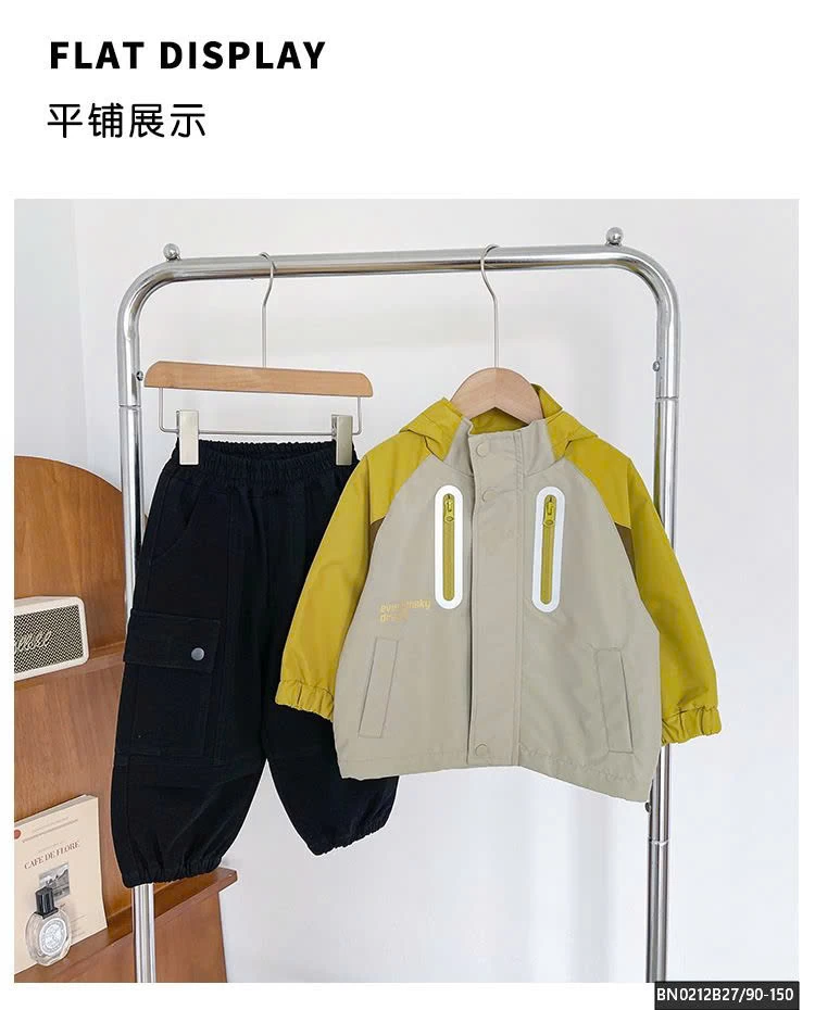 ÁO KHOÁC GIÓ PHỐI MÀU KHÓA PHẢN QUANG