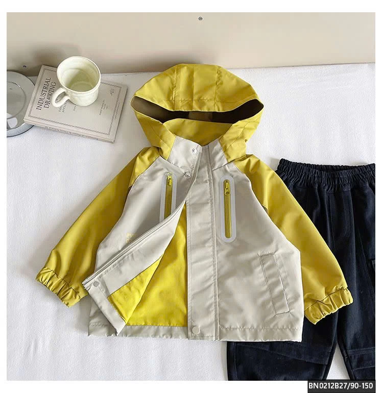 ÁO KHOÁC GIÓ PHỐI MÀU KHÓA PHẢN QUANG