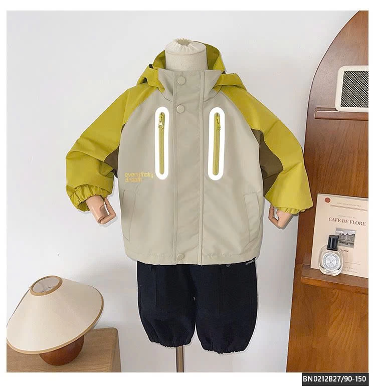 ÁO KHOÁC GIÓ PHỐI MÀU KHÓA PHẢN QUANG