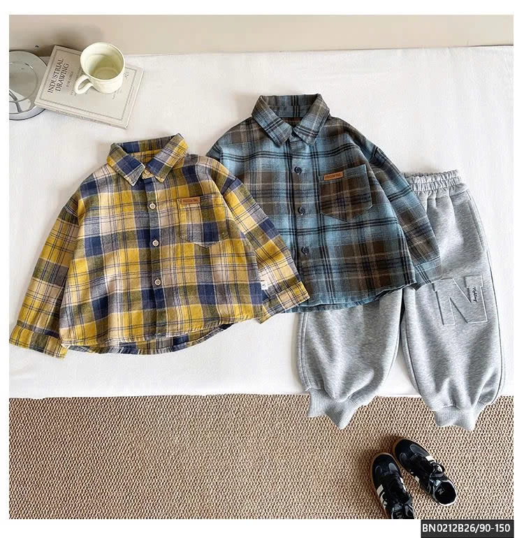 SƠ MI CARO BÉ TRAI CAO CẤP