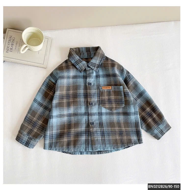 SƠ MI CARO BÉ TRAI CAO CẤP