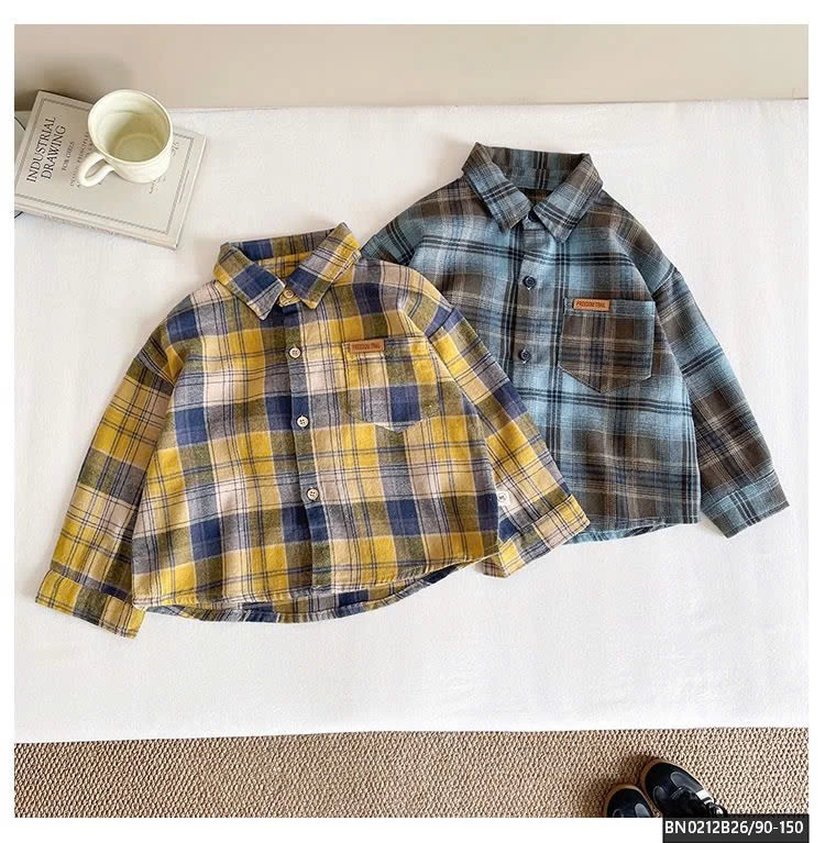 SƠ MI CARO BÉ TRAI CAO CẤP