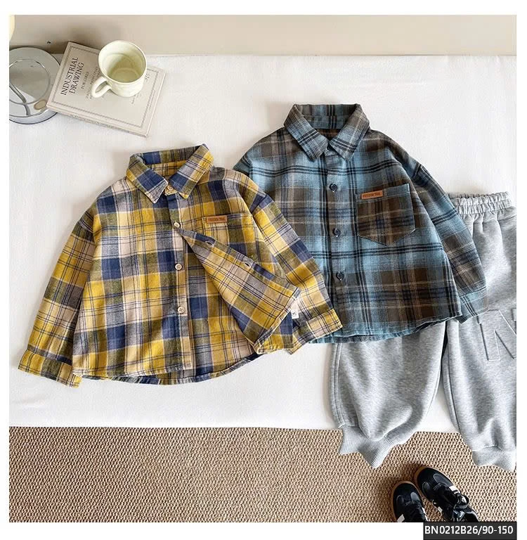 SƠ MI CARO BÉ TRAI CAO CẤP