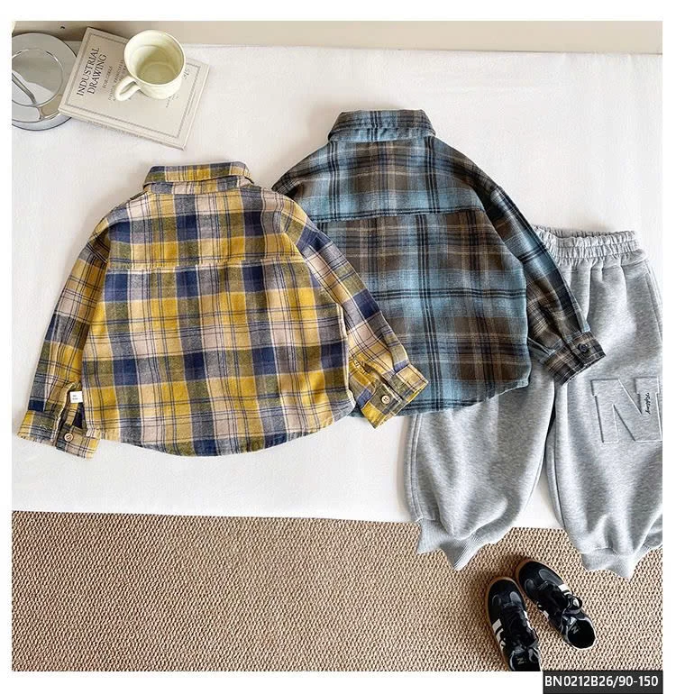 SƠ MI CARO BÉ TRAI CAO CẤP