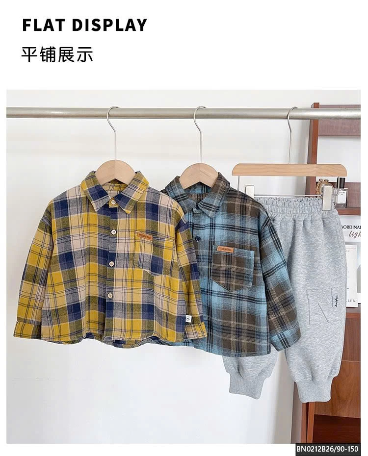 SƠ MI CARO BÉ TRAI CAO CẤP