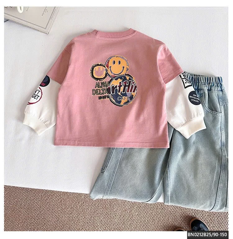 ÁO THUN TAY NỒI MÀU HỒNG IN HÌNH ĐỊA CẦU