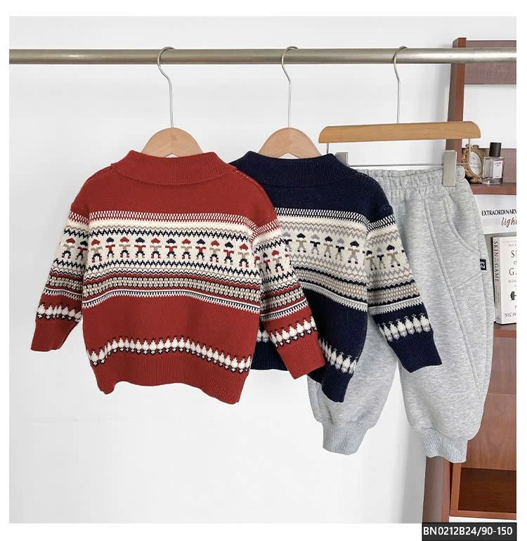 ÁO LEN HỌA TIẾT CỔ KHÓA CAO CẤP