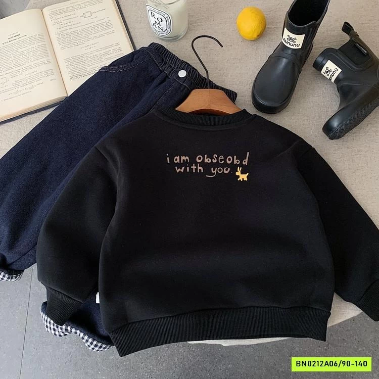 ÁO NỈ CÚN VÀNG LÓT NHUNG