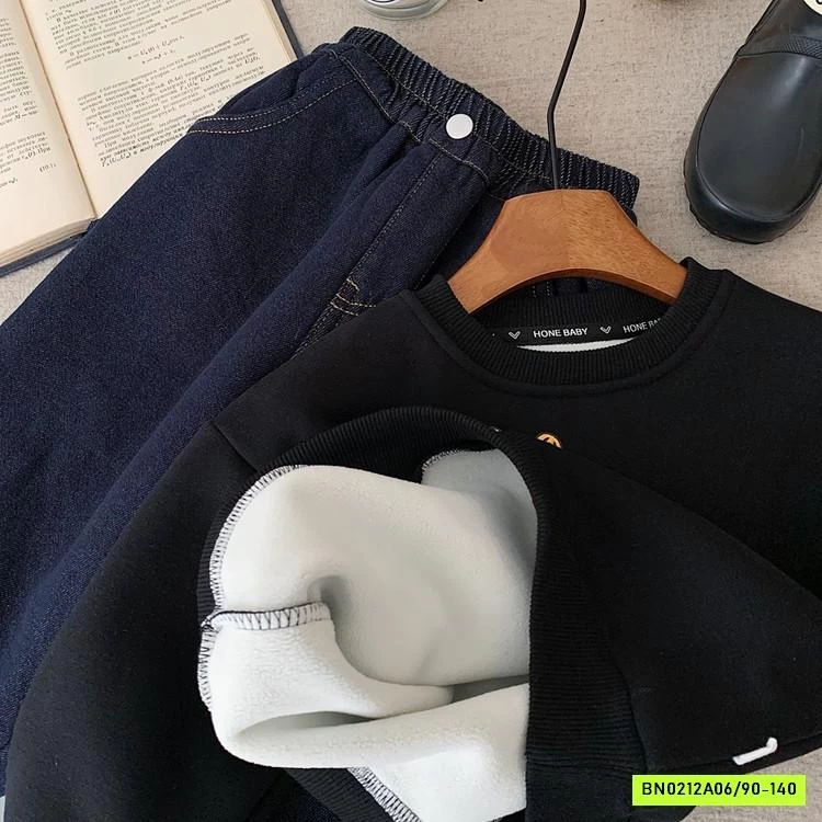 ÁO NỈ CÚN VÀNG LÓT NHUNG