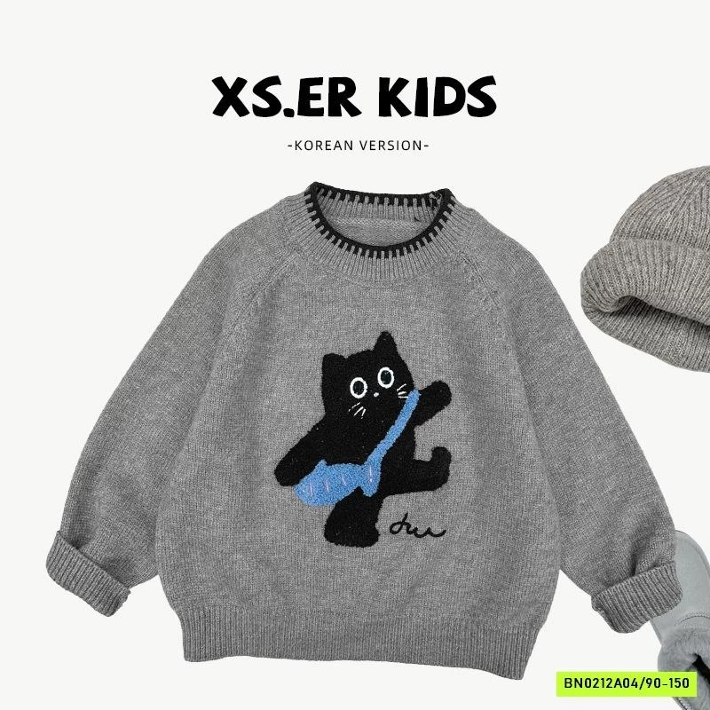 ÁO LEN XÁM THÊU MÈO