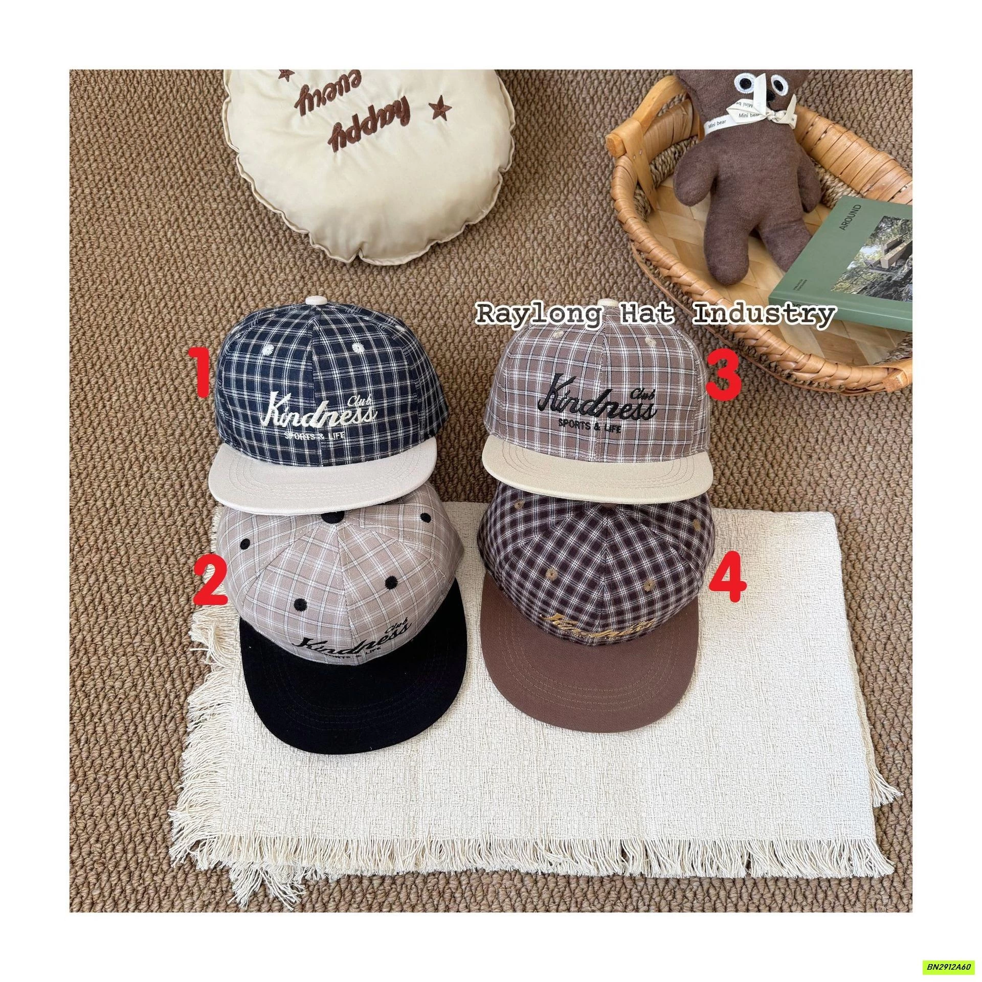 MŨ LƯỠI TRAI TÁN PHẲNG CHÓP CARO