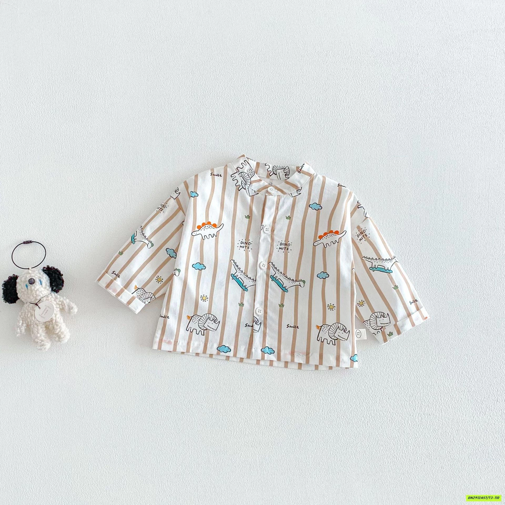 SƠ MI CỔ TRỤ HOẠT HÌNH NHÍ