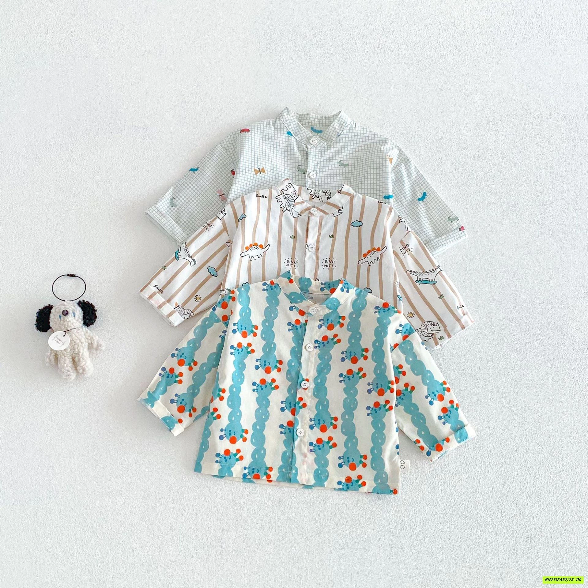 SƠ MI CỔ TRỤ HOẠT HÌNH NHÍ