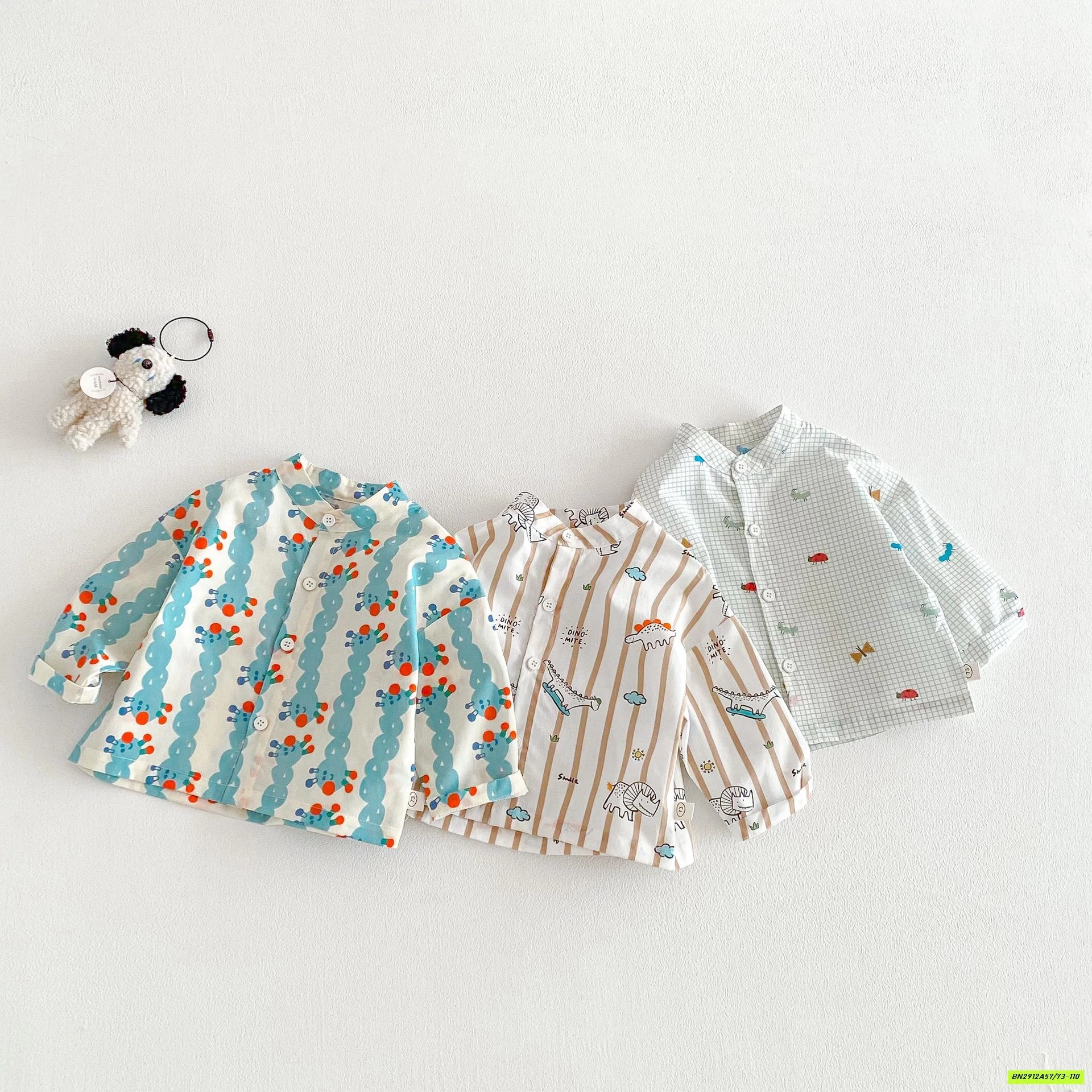 SƠ MI CỔ TRỤ HOẠT HÌNH NHÍ