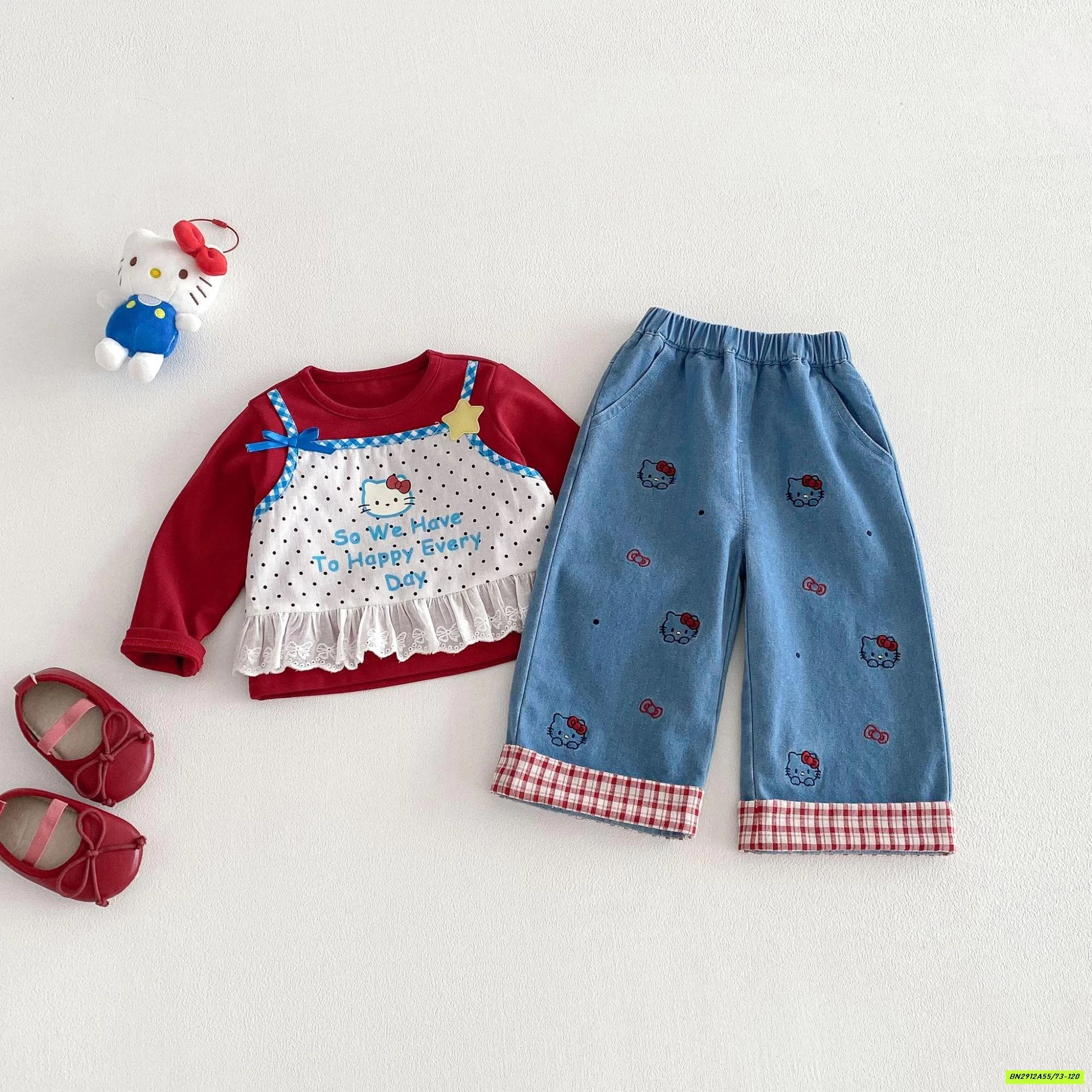 SÉT ÁO DỄ THƯƠNG MIX QUẦN KITTY