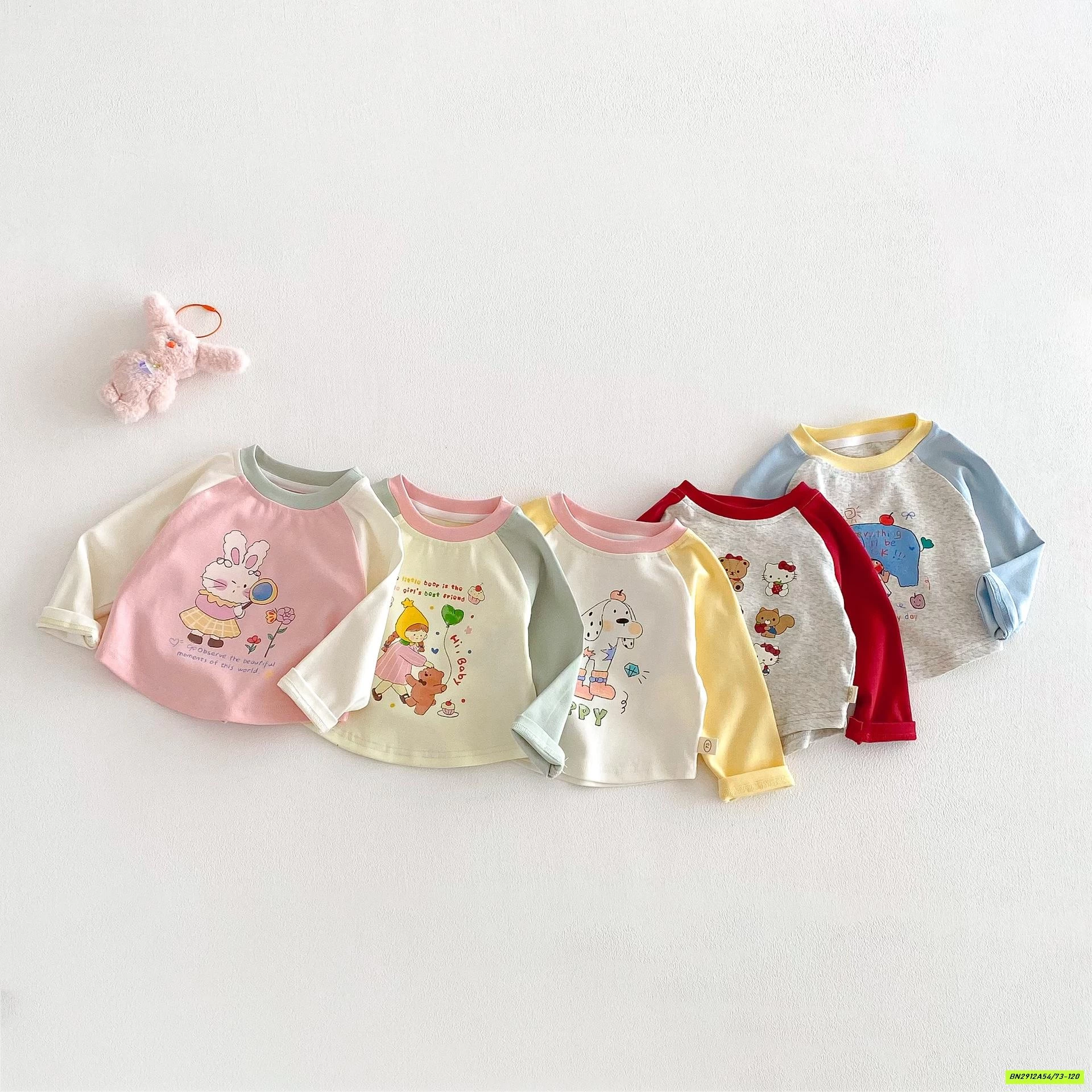 ÁO THUN PHỐI MÀU TAY DỄ THƯƠNG