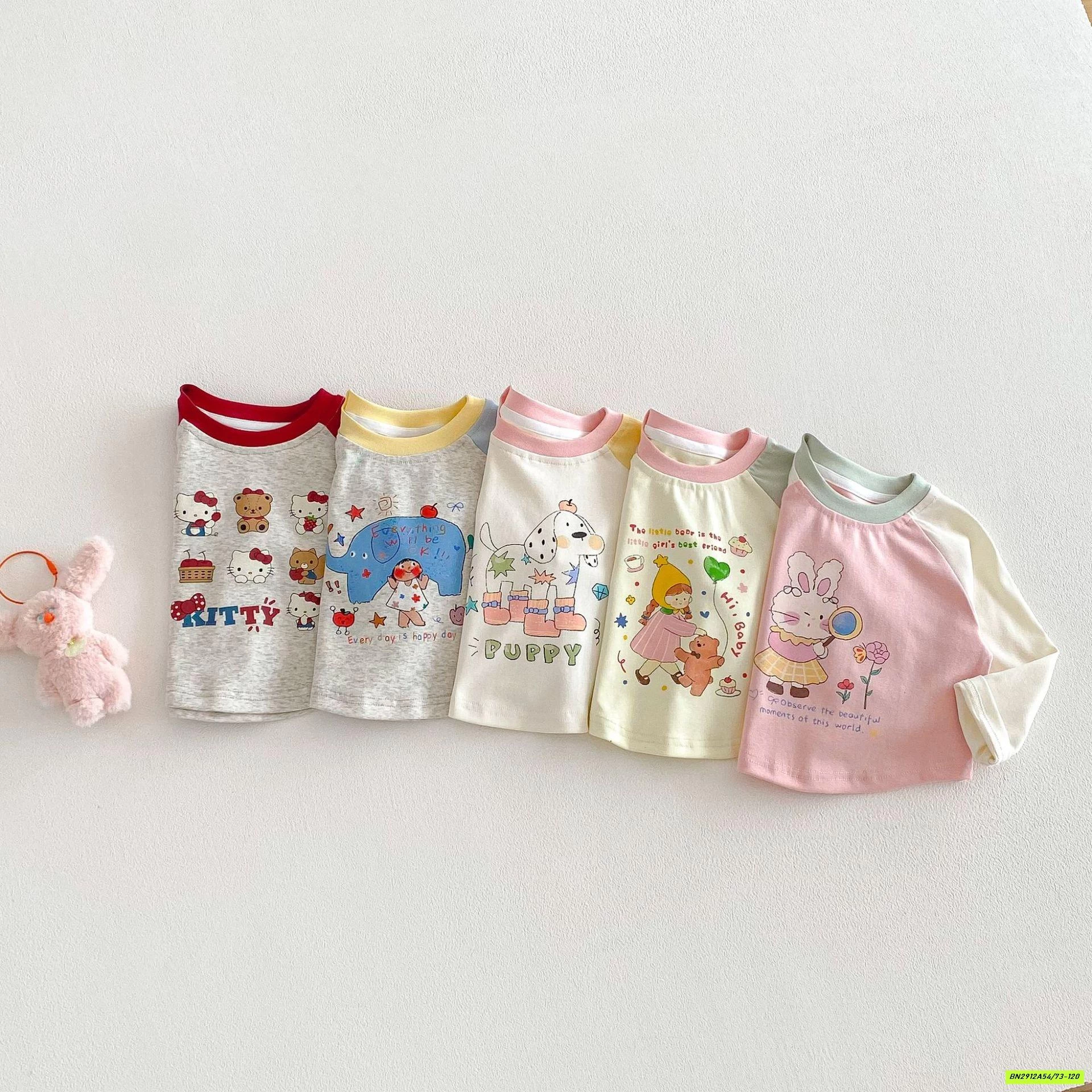 ÁO THUN PHỐI MÀU TAY DỄ THƯƠNG