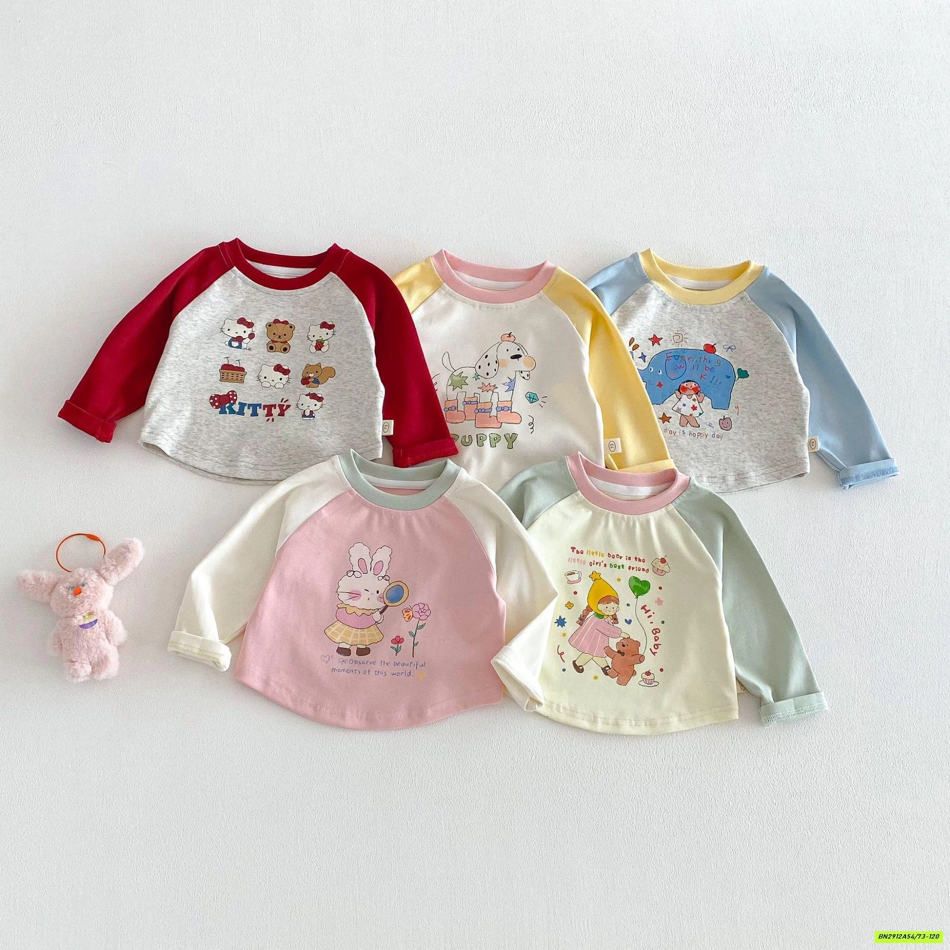 ÁO THUN PHỐI MÀU TAY DỄ THƯƠNG