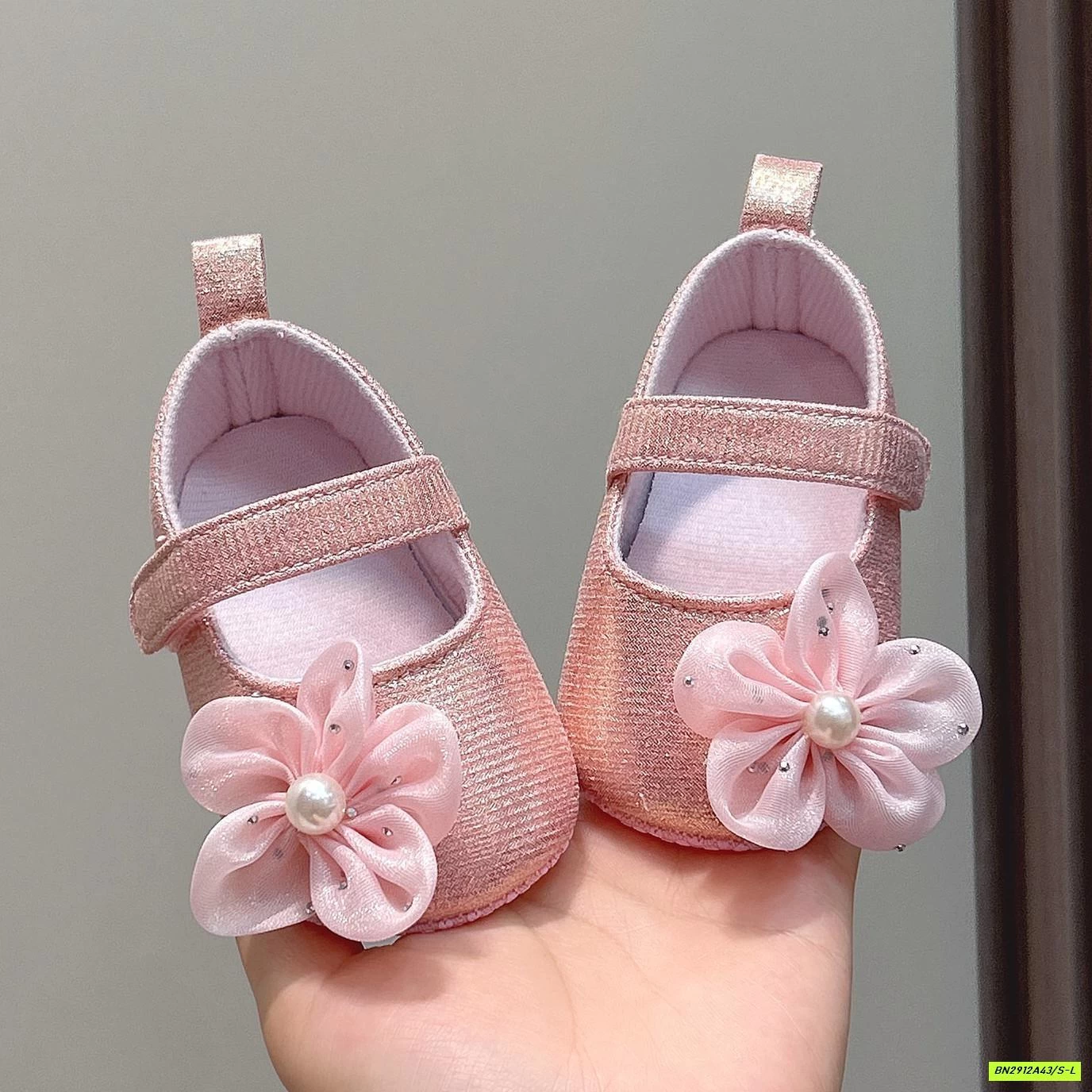 GIÀY BÚP BÊ TẬP ĐI GẮN HOA