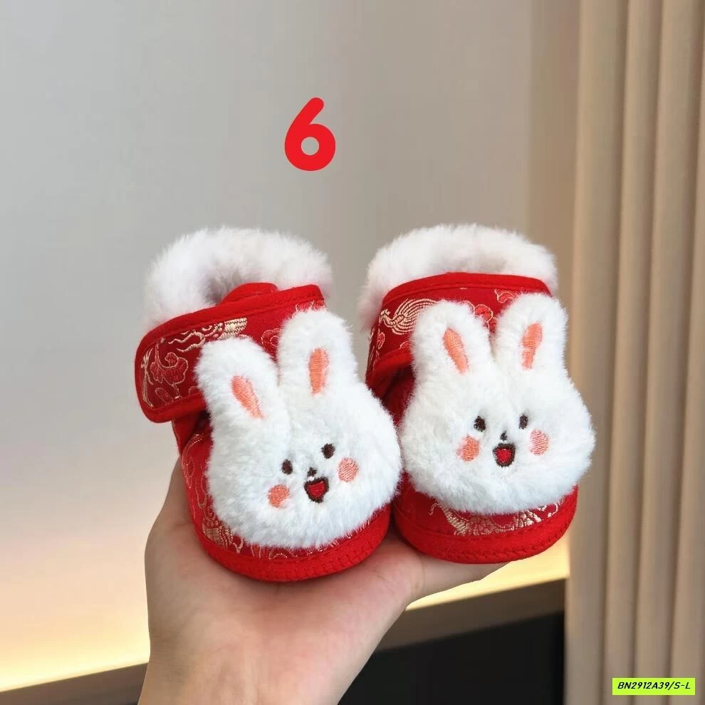 GIÀY BÉ SƠ SINH LÓT LÔNG DIỆN TẾT