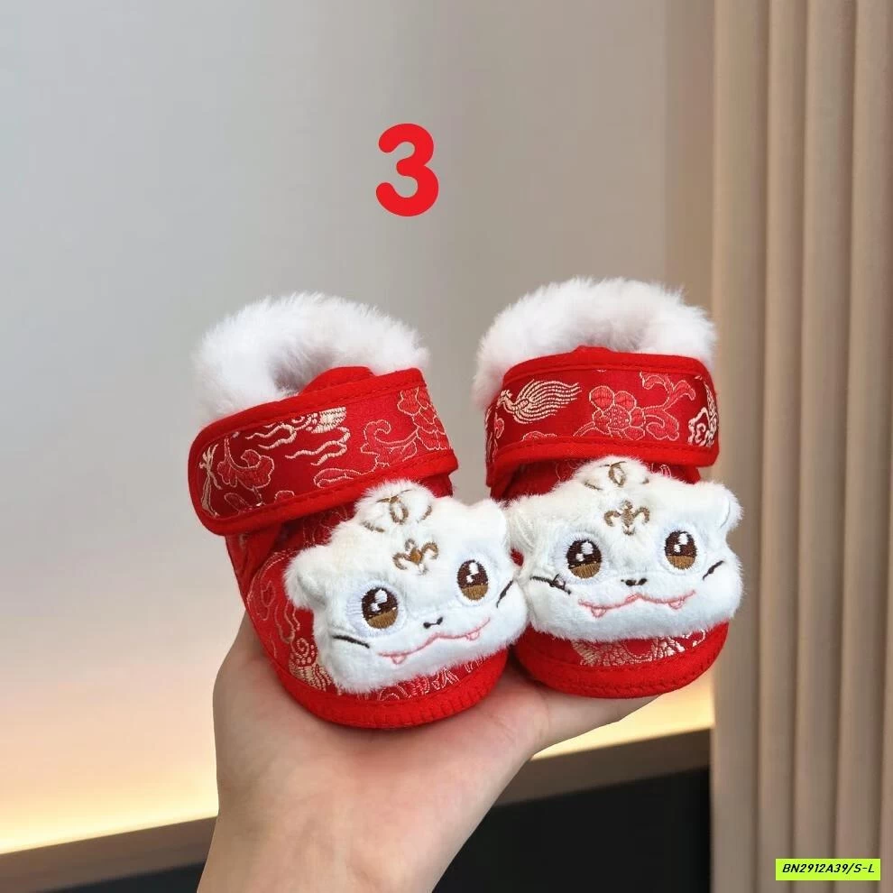 GIÀY BÉ SƠ SINH LÓT LÔNG DIỆN TẾT