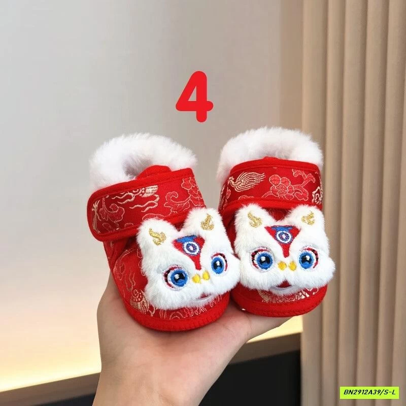 GIÀY BÉ SƠ SINH LÓT LÔNG DIỆN TẾT