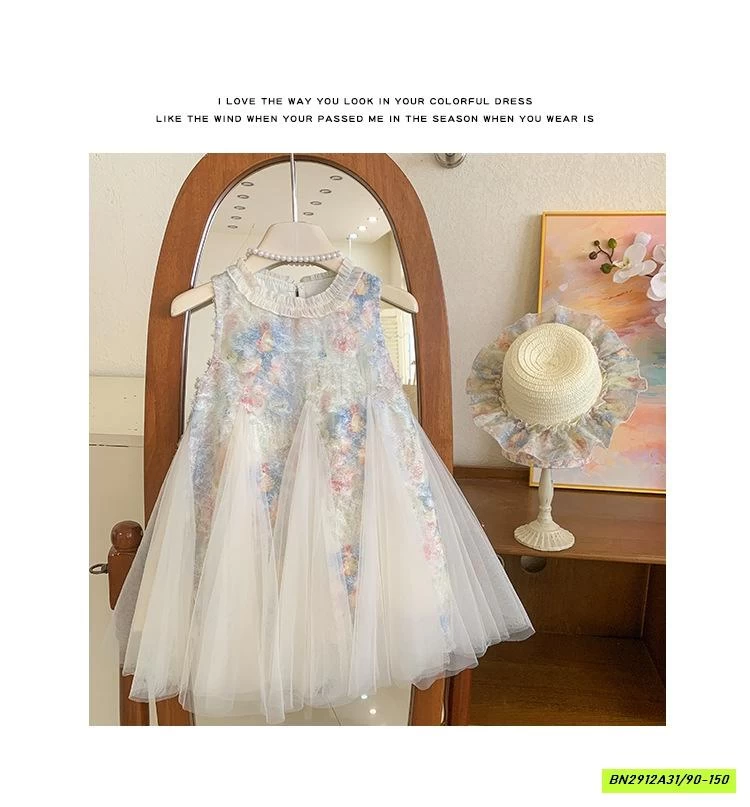 ĐẦM VOAN HOA SẮC MÀU BLUETOWN