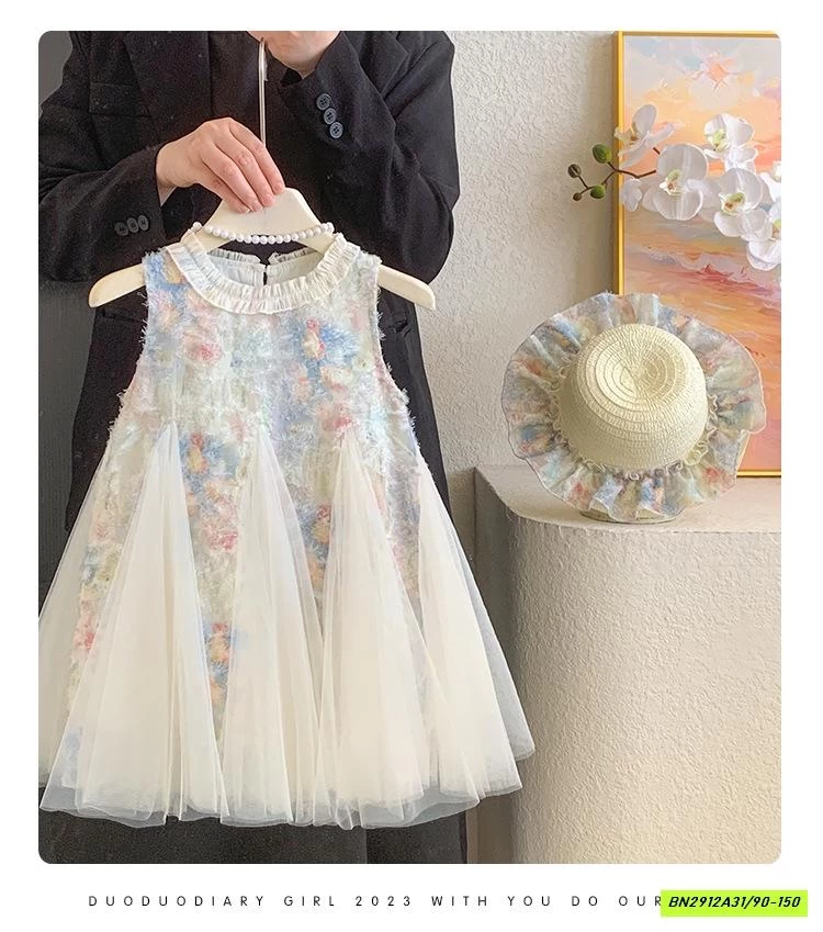 ĐẦM VOAN HOA SẮC MÀU BLUETOWN