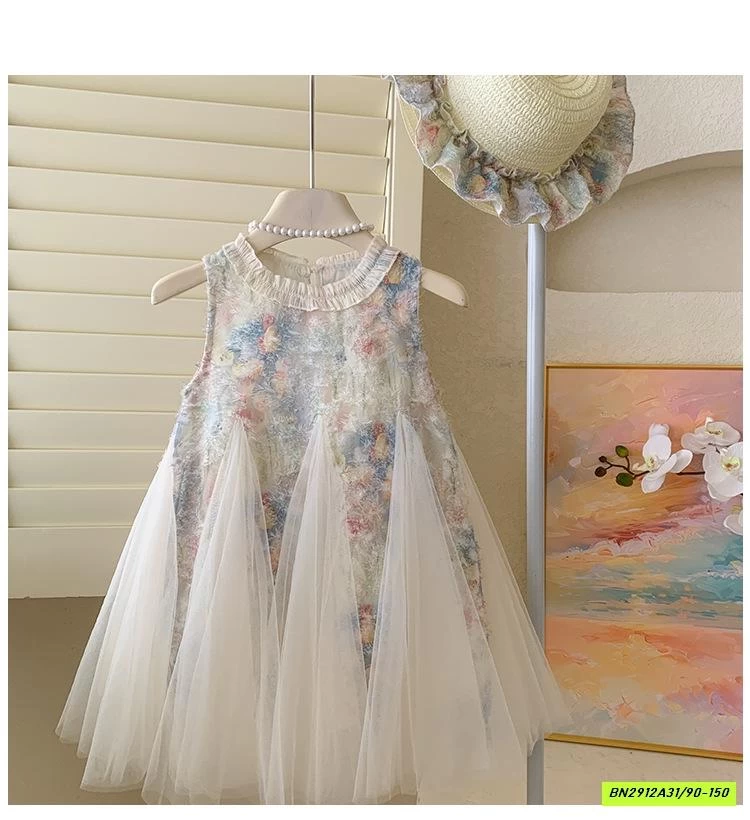 ĐẦM VOAN HOA SẮC MÀU BLUETOWN