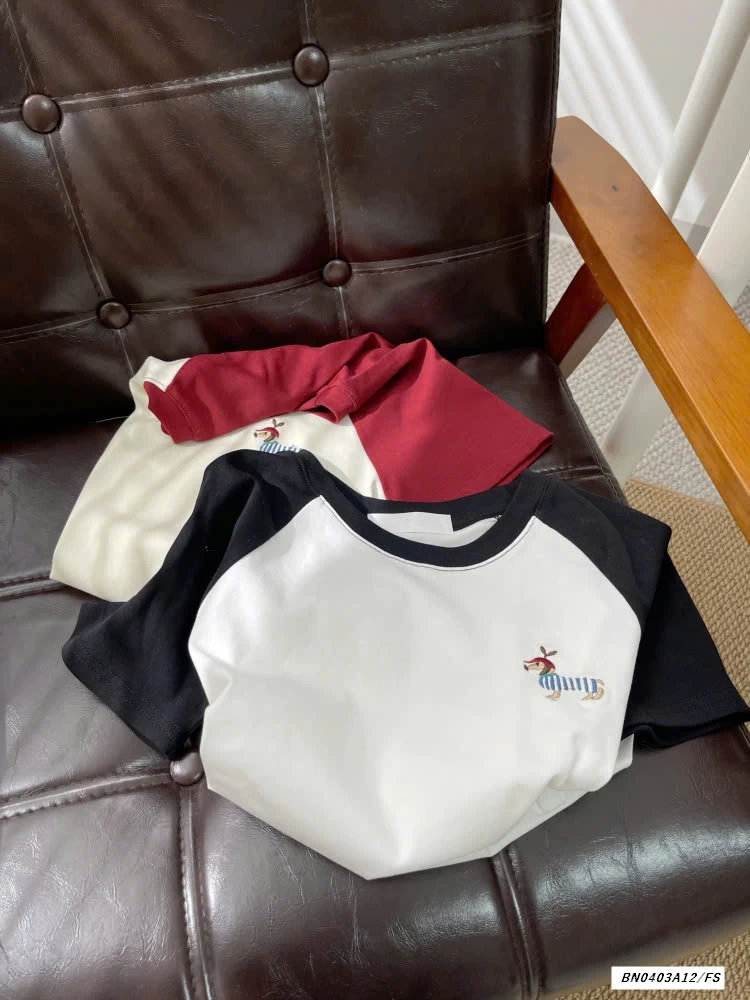 ÁO THÊU CÚN PHỐI MÀU TAY