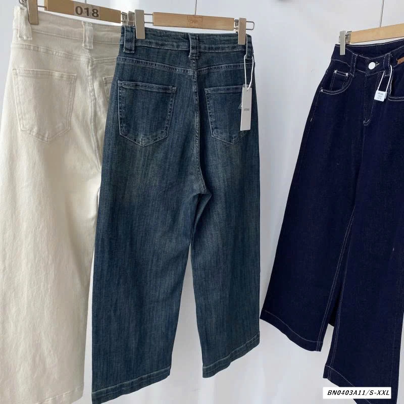 JEANS SUÔNG CẠP CAO