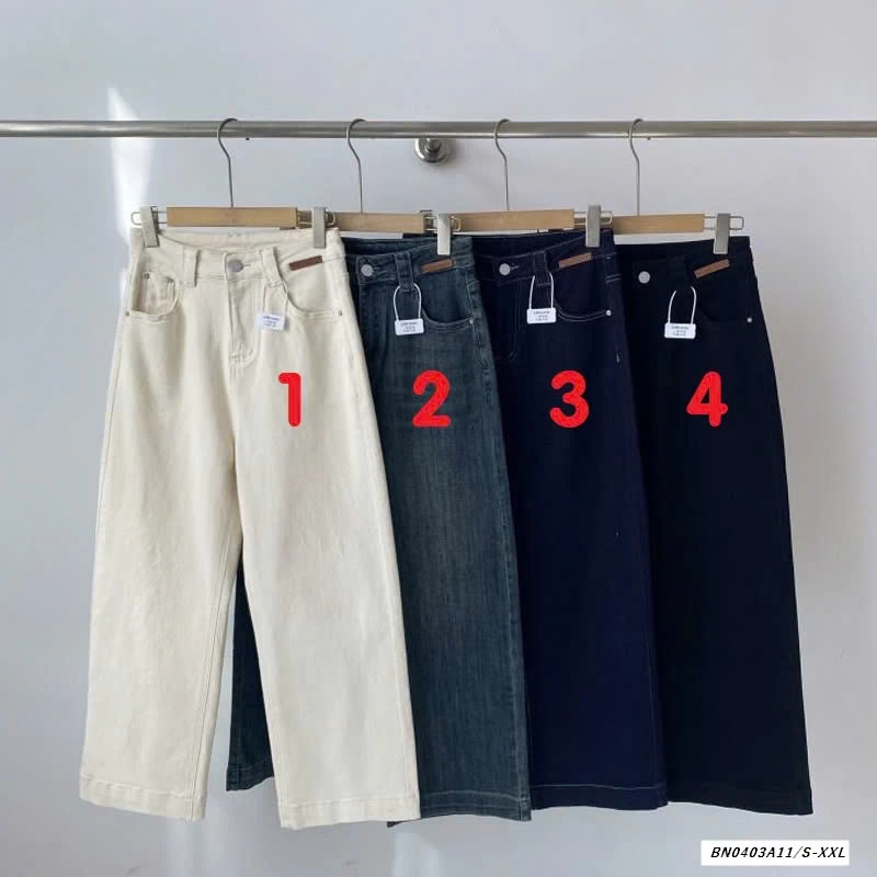 JEANS SUÔNG CẠP CAO